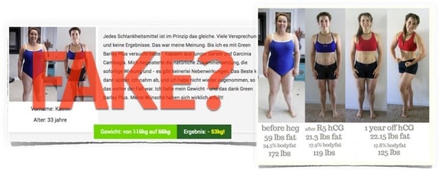 green barley plus vorher nachher ergebnis fake
