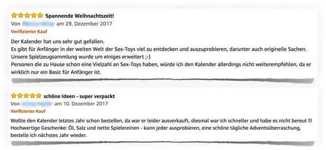 amorelie adventskalender bewertungen feedback amazon erfahrungen